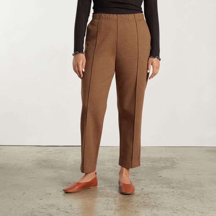 The Dream Pant Heathered Auburn – Everlane Comfortable Straight Sweatpants With Pull-on Style, Comfortable Pull-on Sweatpants For Fall, Relaxed Fit Elastic Waistband Fall Pants, Classic Loungewear Bottoms With Elastic Waistband, Relaxed Fit Pants With Elastic Waistband For Fall, Relaxed Fit Fall Pants With Elastic Waistband, Fall Bottoms With Pull-on Style And Tapered Leg, Everyday Fall Bottoms With Elastic Waistband, Fall Joggers With Elastic Waistband And Straight Hem