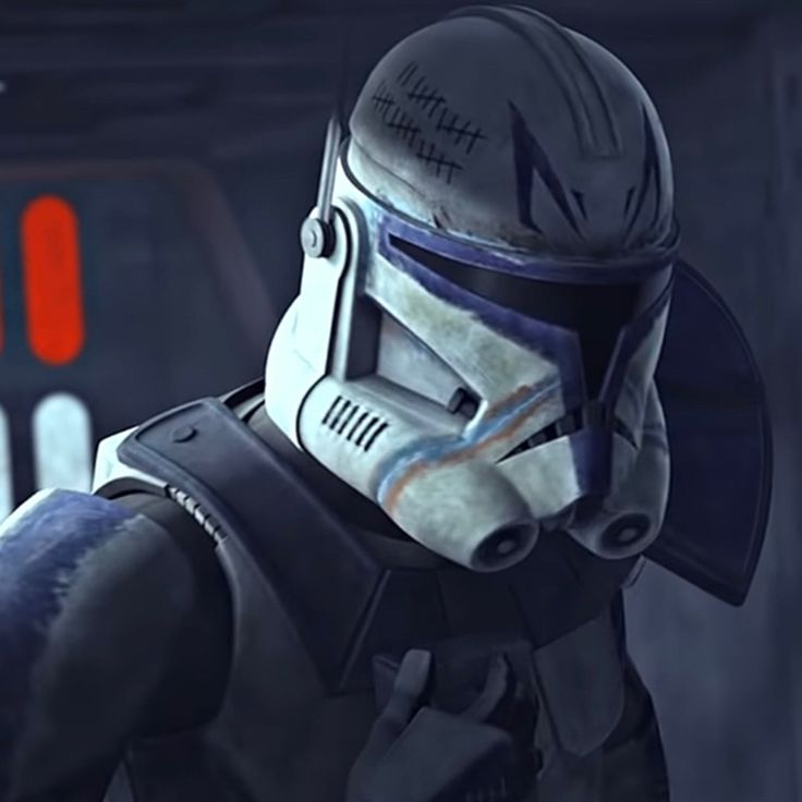 a star wars character with a helmet on