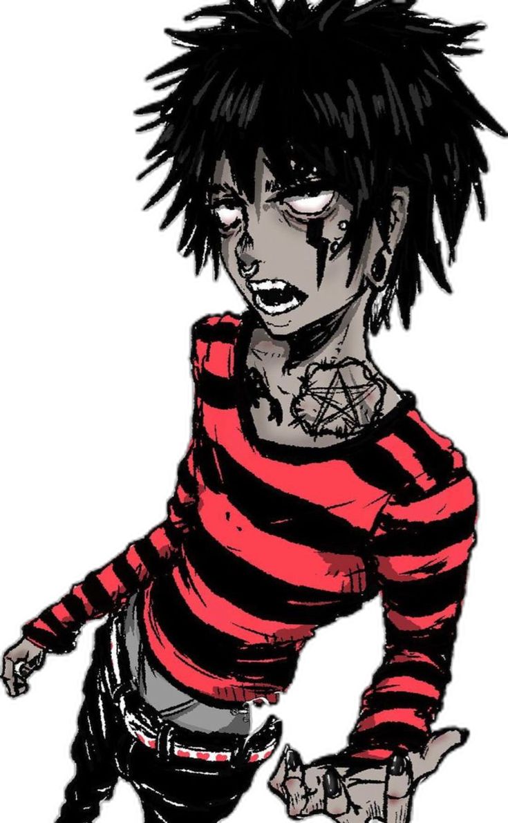 a drawing of a young man with dreadlocks on his head and red striped shirt