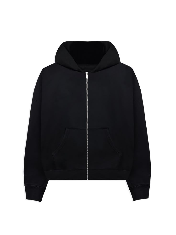 100% COTTON 20 OZ. FLEECE HOODIE YKK ZIPPER GARMENT DYED/PRE SHRUNK LOOSE FIT/DROP SHOULDER (SAME FIT AS CM8500 HOODIE) MADE IN THE USA. 100% Cotton Hoodie, Zip Up Mock Up, Hoodie Outline Template, Black Cotton Hoodie, Hoodie Zip Up, Black Zip Up, Zip Up Hoodie Mockup, Mockups Clothing, Zipper Hoodie Outfit