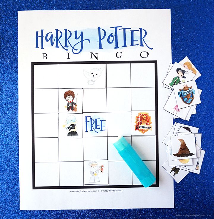 a harry potter board game with free printables for kids to play on it