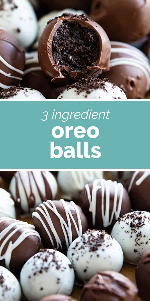 three ingredient oreo balls with white chocolate and sprinkles on top in a pile