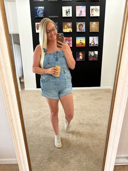 Ootd! Free people overalls!   #LTKfindsunder100 #LTKfindsunder50 #LTKmidsize Ziggy Shortalls, Ziggy Overalls, Amazon Bodysuit, Free People Overalls, Blue Jean Overalls, Comfort Fashion, Jean Overalls, Free People Jeans, Fashion Shop