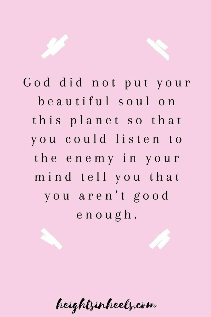 a pink background with the words listen to god in your life and live out your god given purpose no matter what the enemy in your mind is telling you