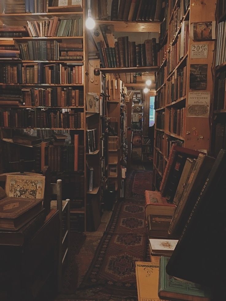 an old library filled with lots of books