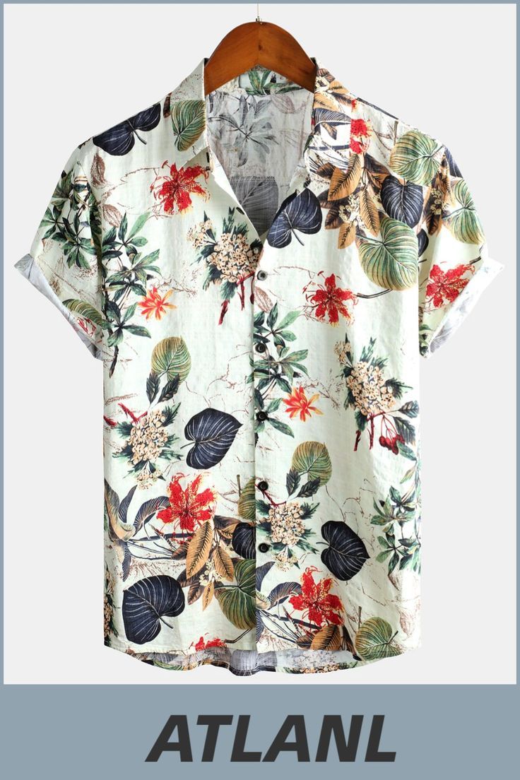 Great for summer vacation, daily leisure, sun beach, travel, rock parties, concert, streetwear, stage performance, dating, urban style, themed parties etc. Hawaiian Plants, Tropical Hawaii, Tropical Floral Print, Floral Short, Hawaiian Shirts, Summer Shirts, Summer Sale, Urban Fashion, Hawaiian Shirt