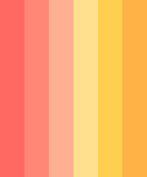 an orange and yellow color scheme with the same hues as well as other colors