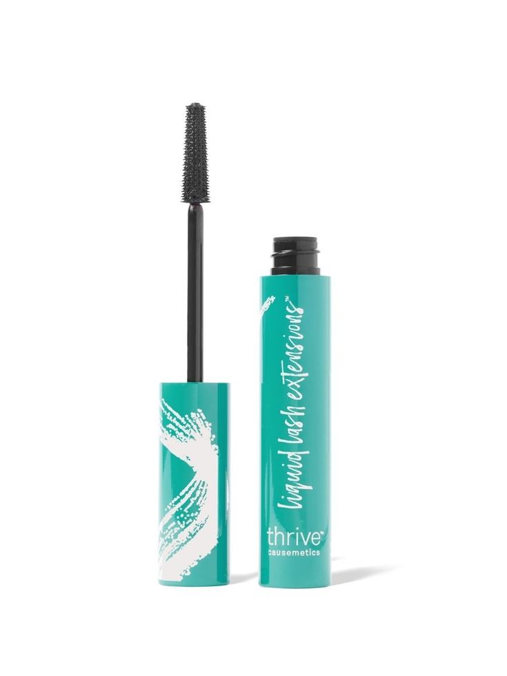 The Thrive Causemetics Liquid Lash Volumizer Mascara is a transformative beauty product that redefines your lashes with each application. Housed in a sleek, cylindrical tube, the mascara exudes a premium feel, while its wand applicator is designed to reach every lash for a full, voluminous effect.This mascara is infused with Thrive Causemetics' unique Liquid Lash Extensions technology, which creates a film coating each lash from root to tip, giving the illusion of longer, fuller lashes. The resu Thrive Cosmetics, Mascara Remover, Lash Extension Mascara, Thrive Causemetics, Tubing Mascara, Faux Lashes, Cruelty Free Cosmetics, Best Mascara, Make Up Remover