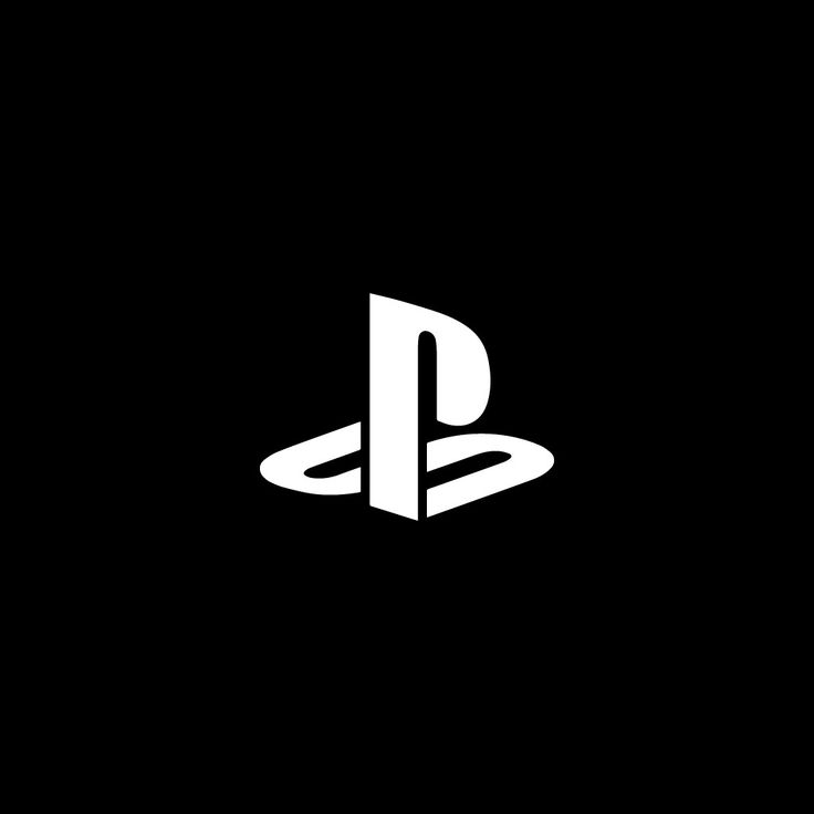 the playstation logo is shown in black and white