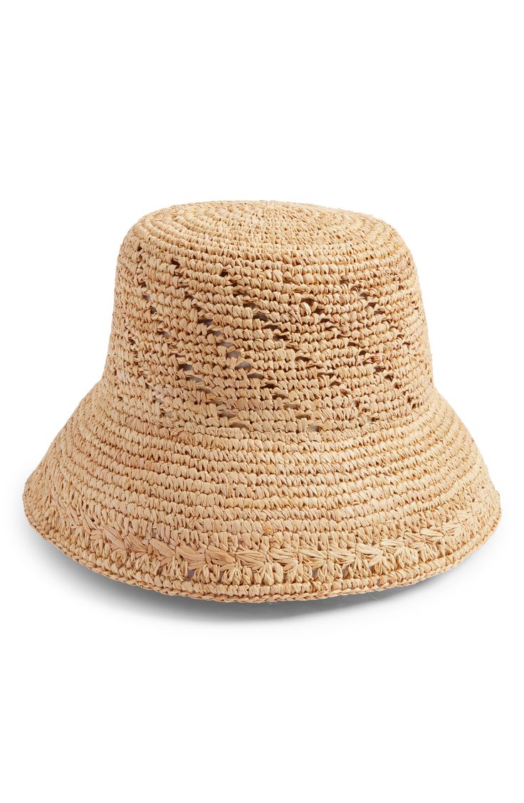 Raffia Bucket Hat, Floppy Sun Hat, Pretty Summer Dresses, The Last Straw, Raffia Hat, Floppy Sun Hats, Woven Raffia, Weave Pattern, Open Weave