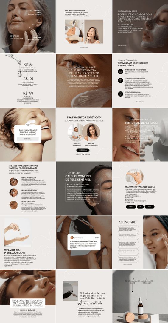 Social Media Templates by Emma Medspa Social Media, Clinic Social Media, Media Branding Design, Instagram Branding Design, Instagram Feed Planner, 달력 디자인, Beauty Advertising, Boss Woman, Social Media Branding Design