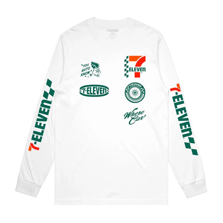 Race Team Long Sleeve – 7Collection™ Long Sleeve Design Ideas, White T Shirt Ideas, Team Tshirt Ideas, Race Logos, Racing Uniform, Team Shirt Designs, Streetwear Long Sleeve, Racing T Shirt, Apparel Design Inspiration