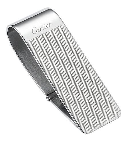 CARTIER Chevron engraved money clip Engraved Money Clip, Men's Bracelets, Just For Men, Miracles Happen, Mans World, Money Clip Wallet, Boutique Brands, Small Accessories, Money Clip