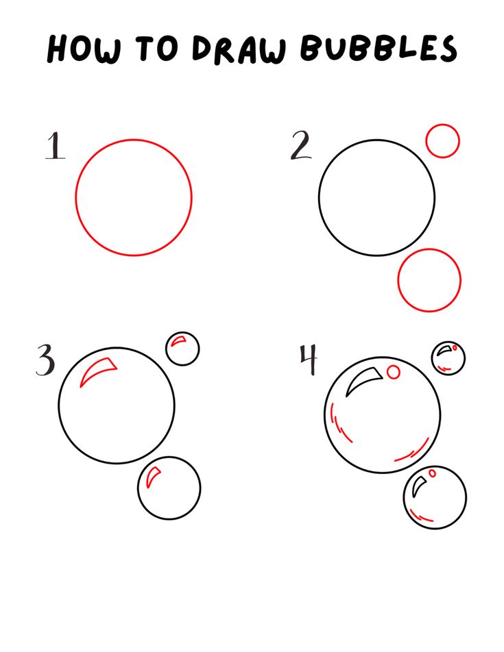 how to draw bubbles for kids