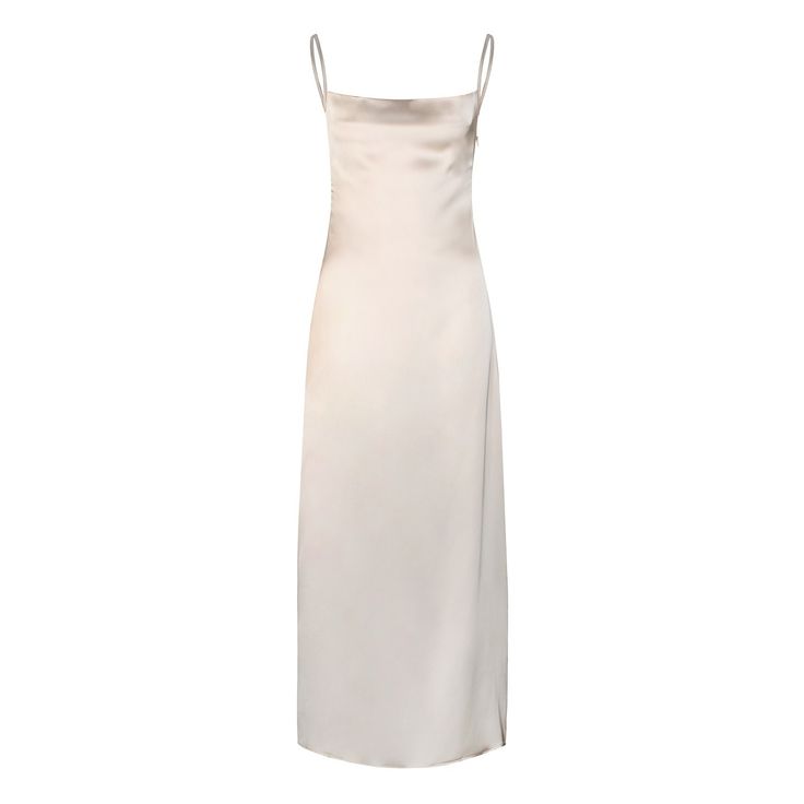 Classy and timeless. Make an entrance with the Katelyn dress. With gathering details on the side of the bodice, cowl neck style and adjustable pull through straps that lead into a tie up back. Dry clean only. Chic Fitted Slip Dress With Tie Back, Chic Fitted Tie Back Slip Dress, Chic Fitted Slip Dress With Back Opening, Fitted Tie-back Slip Dress For Dinner, Elegant Cocktail Slip Dress With Tie Back, Elegant Tie Back Cocktail Slip Dress, Elegant Tie-back Slip Dress For Formal Occasions, Elegant Dress With Adjustable Straps For Date Night, Elegant Cocktail Midi Dress With Adjustable Straps