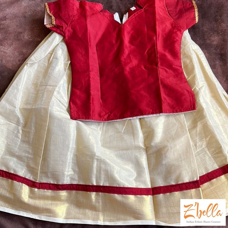 Maroon Blouse And Cotton Tissue Skirt Girl Kids Set Traditional Long Cotton Dress, Traditional Long Skirt Cotton Dress, Fitted Cotton Sets For Dress-up, Fitted Cotton Set With Long Skirt, Fitted Cotton Sets With Long Skirt, White Cotton Unstitched Blouse Set, Festive Cotton Unstitched Blouse Set, Festive Cotton Set With Unstitched Blouse, Red Cotton Festive Lehenga