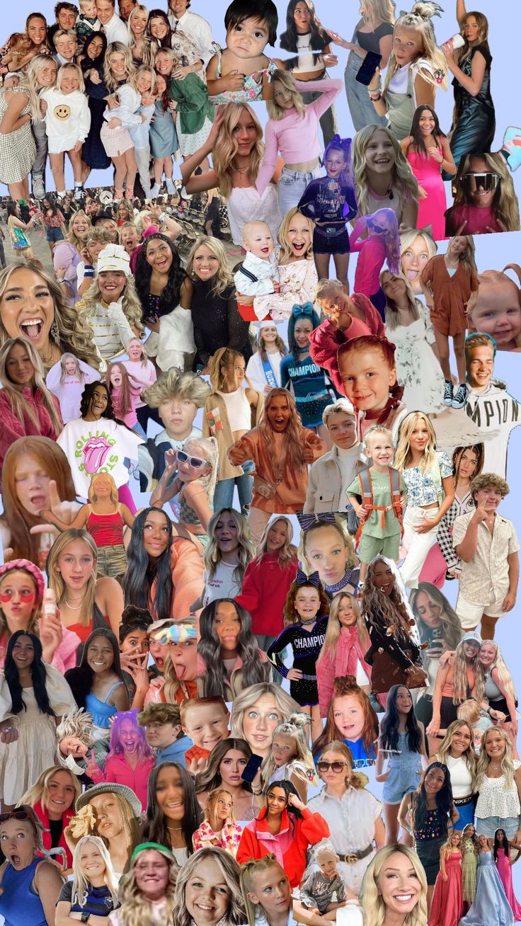 a collage of many different women with their faces in the middle and bottom half