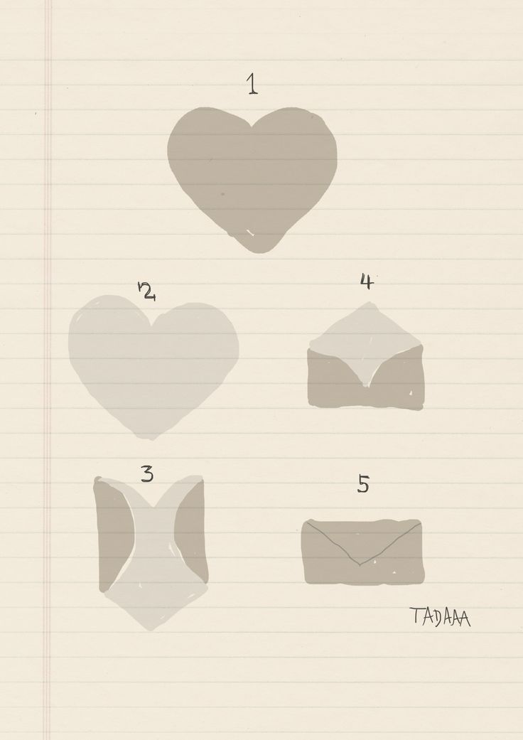 the instructions for how to make an origami heart with different shapes and sizes