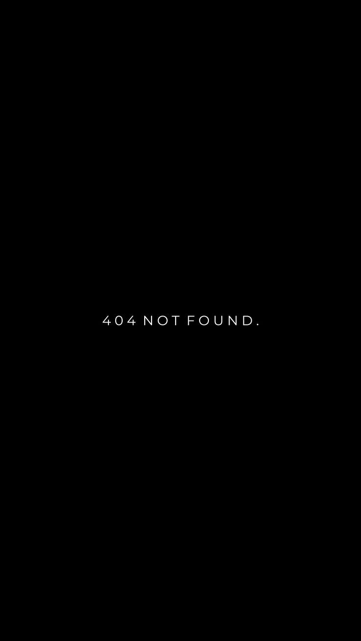 a black background with the words 404 not found