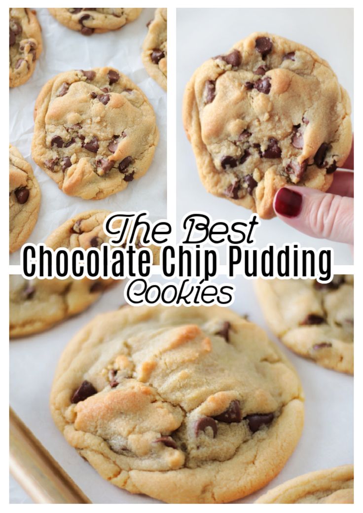 the best chocolate chip pudding cookies are made with only 3 ingredients and ready to be eaten