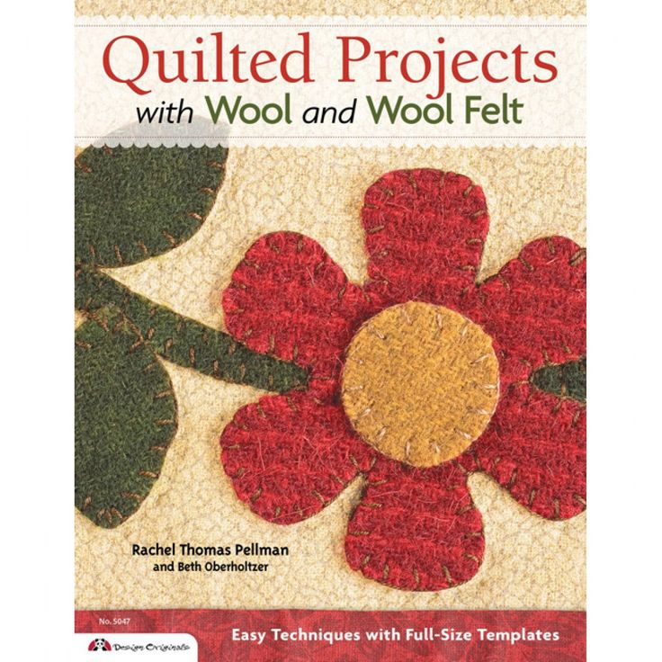 the book is titled quilted projects with wool and wool felt