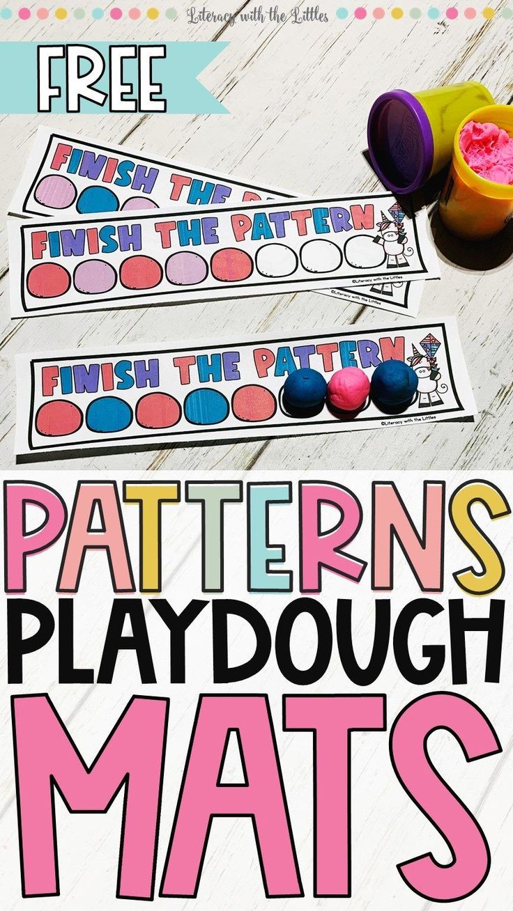 the pattern is playdough mats for kids to make