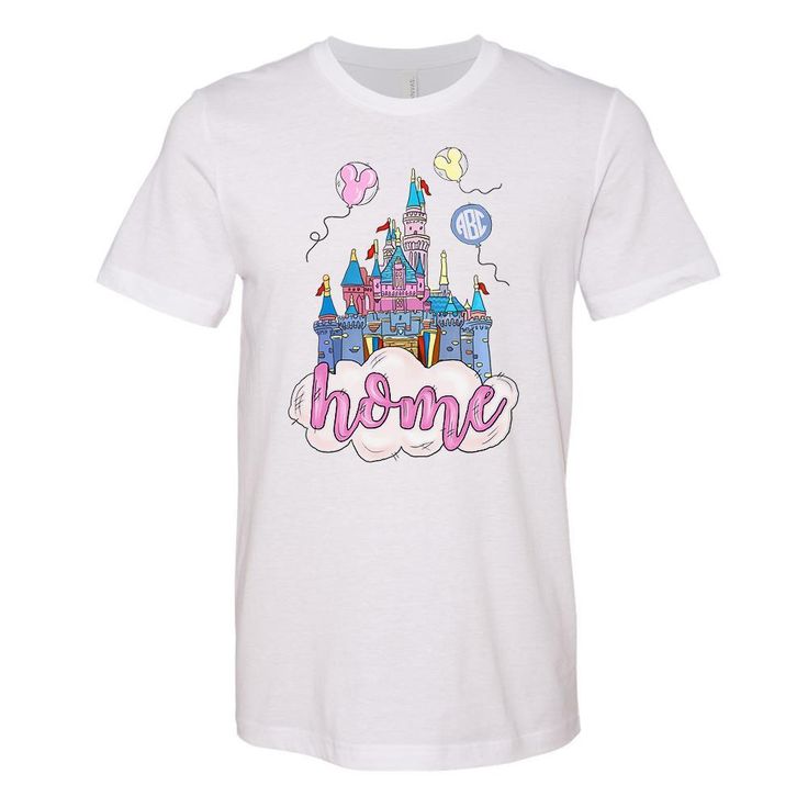 Monogrammed 'Disney Is Home' Premium T-Shirt���🎈 Perfect Personalized Top for a Trip to Disney! Disney T-shirt With Sublimation Print For Fan Events, Disney White Pre-shrunk T-shirt, White Pre-shrunk Disney T-shirt, Disney Pre-shrunk Short Sleeve T-shirt, Disney Short Sleeve Pre-shrunk T-shirt, White Pre-shrunk T-shirt For Disney Fan Events, Disney Graphic Print T-shirt For Disney Trips, Disney Cotton T-shirt For Disney Fan Events, Graphic Tee T-shirt For Disney Fan Events