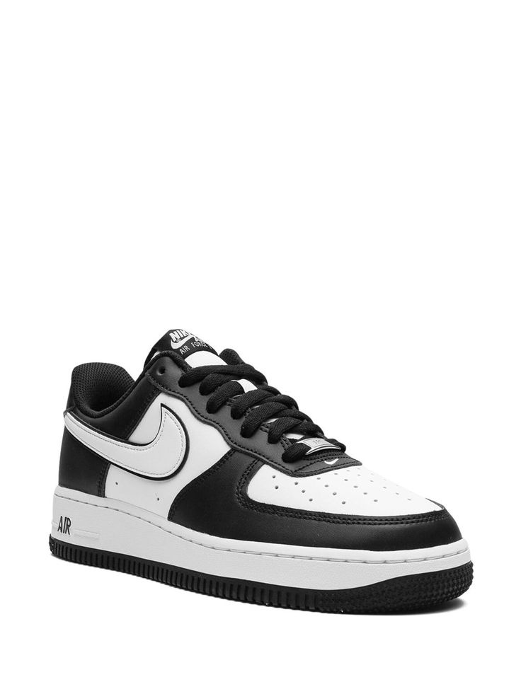 Nike Air Force 1 Low "Panda" Sneakers - Farfetch Panda Sneakers, Sneakers Air Force, Grey Aesthetic, Nike Air Force 1s, Black And White Nikes, Nike Airforce 1, Nike Air Force 1 Low, Nike Air Max Plus, Swoosh Logo