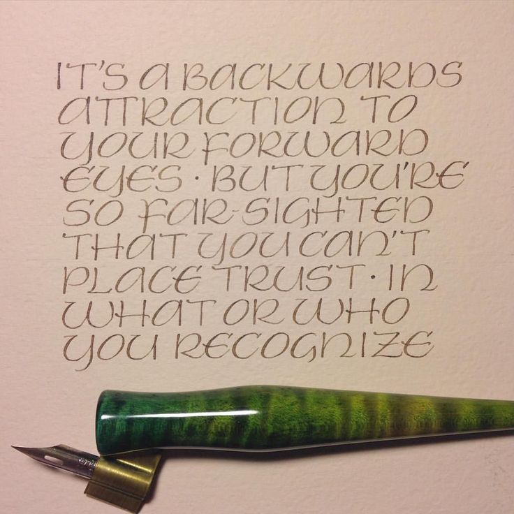 an ink pen and some type of writing