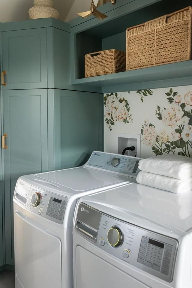 Top Loading Washer Laundry Room Makeovers Laundry Room Ideas With Top Loading Washer, Laundry Room Top Load Washer, Laundry With Top Loader Washing Machine, Hidden Top Loader Washer And Dryer, Toploader Washing Machine Laundry Room, Laundry Shelf Over Washer Top Loader, Counter On Top Of Washer And Dryer, Laundry Room Design With Top Loaders, Top Loading Washer Laundry Room Ideas