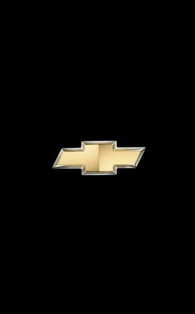 the chevrolet logo is shown on a black background in this image, it appears to be gold