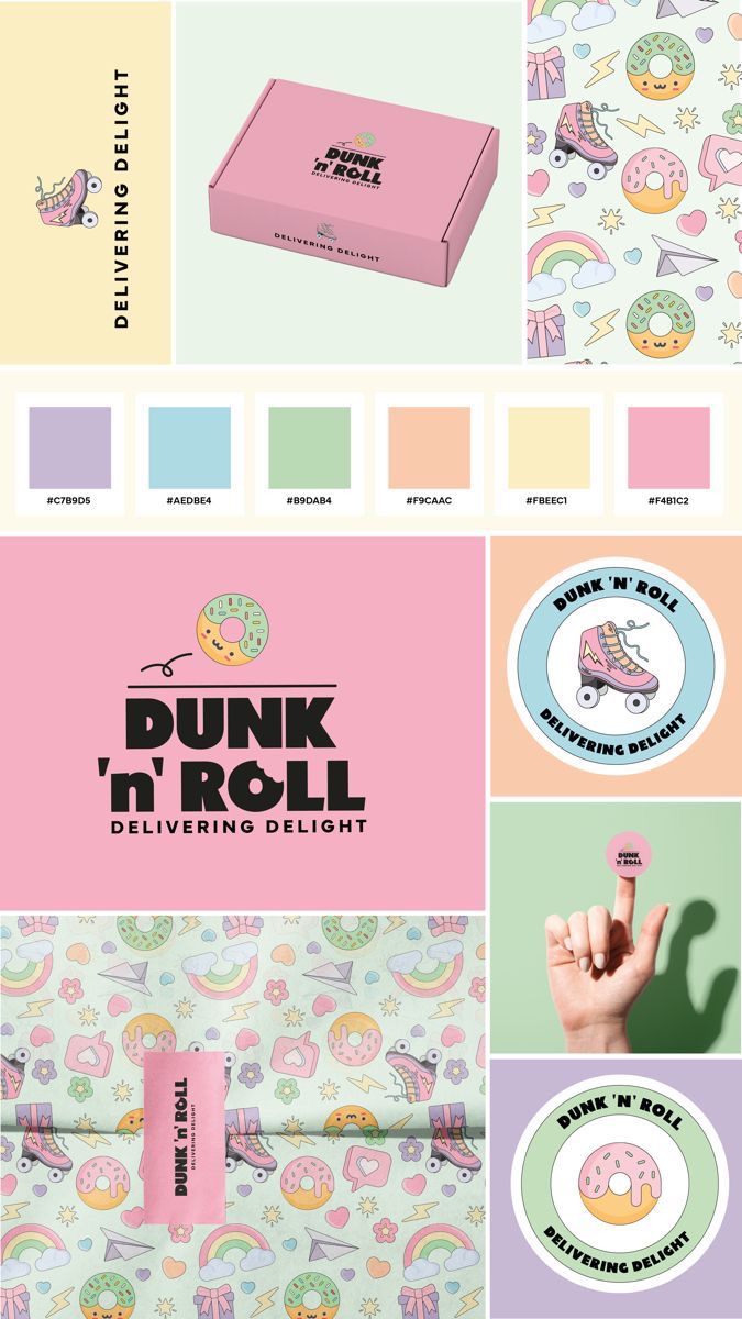 the dunkin'donuts logo is shown in pink, blue and green colors