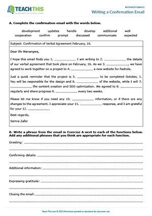 the worksheet for teaching english and spanish students to use with their writing skills