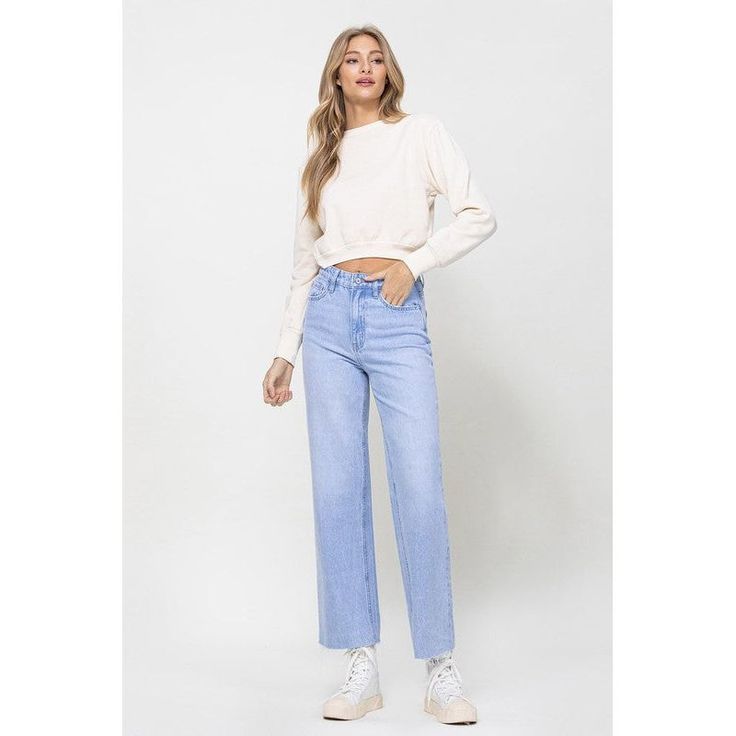 Experience true 90s vibes with these VERVET Vintage Ankle Flare jeans. Their high waist hugs your figure for a trendy and comfortable fit, while the distressed accents bring out their authentic, lived-in feel. Don't miss out on this must-have piece from the era!F. Rise: 11 1/2" / Inseam: 28'' / Leg Opening: 19''Model is 5' 9'' wearing size 26 Style: CasualPrint / Pattern: Light WashedSilhouette: Flare JeanFit: RelaxedEmbellishment: Distressed DetailNeck Line: NASleeve: NALength: AnkleClosure: Zi Ankle Flare Jeans, Cocktail Dress Curvy, Casual Cocktail Dress, Cocktail Dress Formal, Curvy Swimwear, Salt Flats, Summer Cardigan, 90s Vibes, Spring Sweater