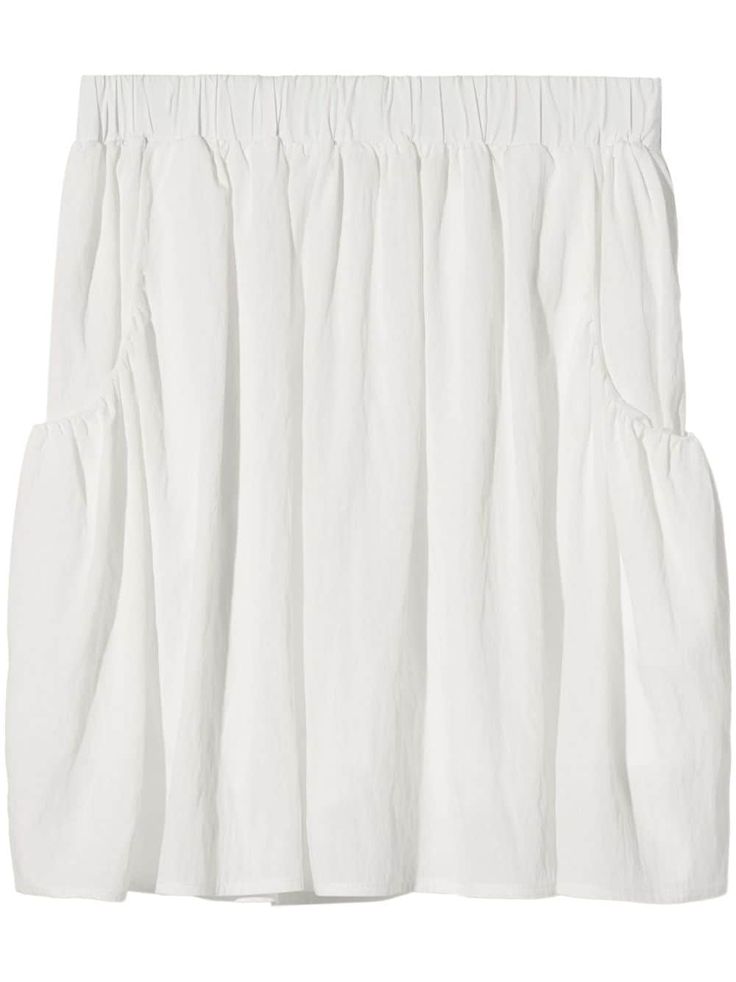 ivory white textured finish elasticated waistband two side inset pockets straight hem thigh-length White Texture, Ivory White, A Line Skirts, A Line, Texture, Luxury Fashion, Skirt, White, Clothes