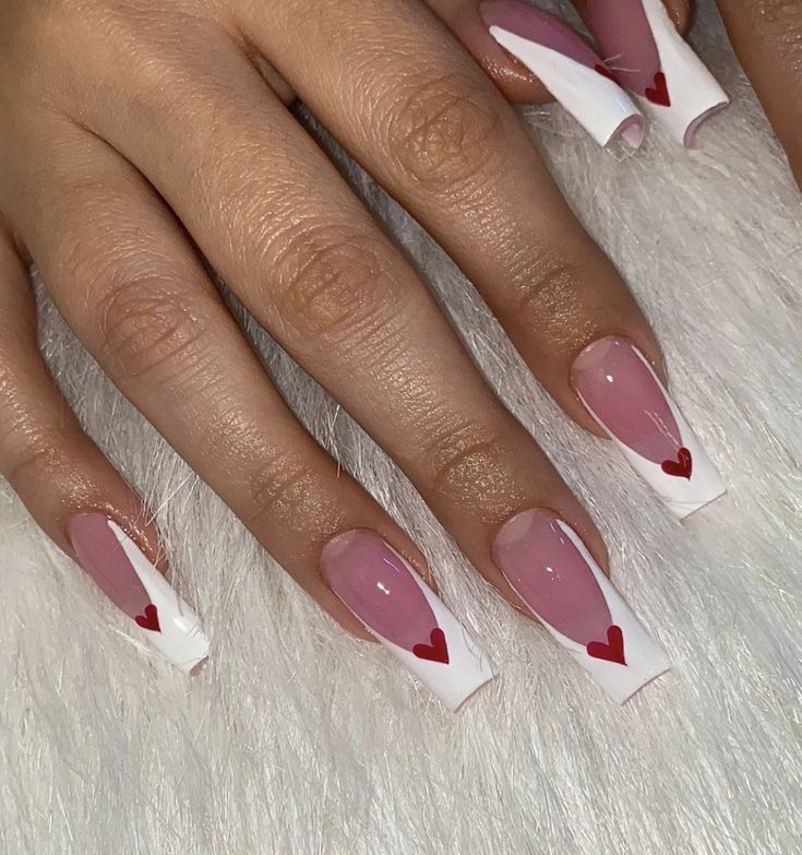 Acrylic Nails Short Square, Acrylic Nails Short, Nails Short Square, Vday Nails, Acrylic Nail Set, Nail Designs Valentines, French Tip Acrylic Nails, Classy Acrylic Nails, Short Square Acrylic Nails