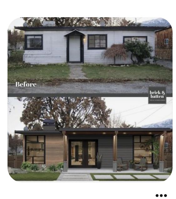 before and after pictures of a small house