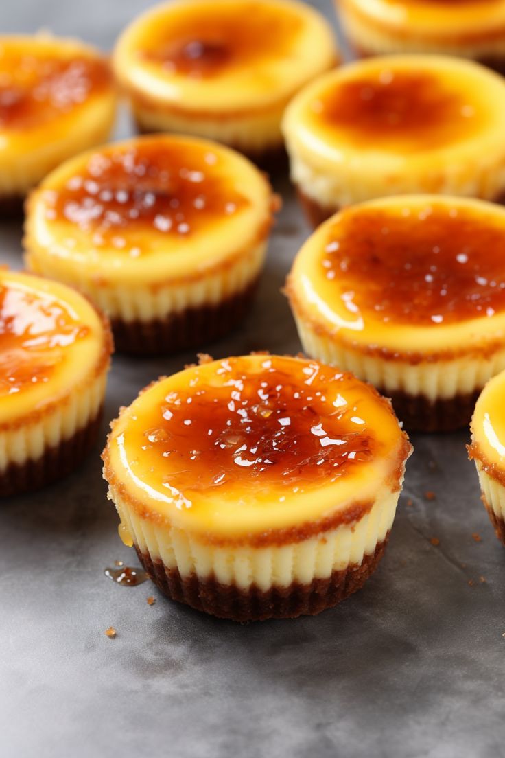 small desserts are lined up on a baking sheet and ready to be baked in the oven