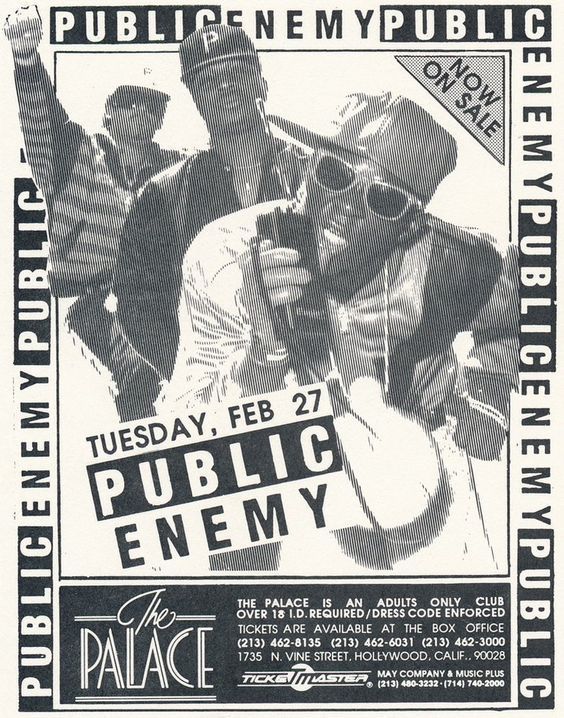 an advertisement for the public enemy party