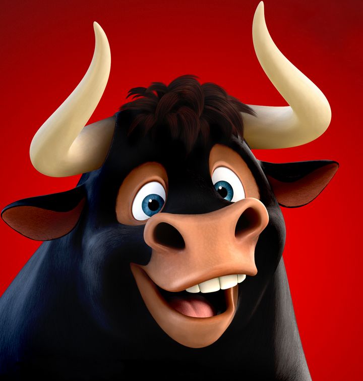 a cartoon bull with big horns on it's head and the words happy birthday