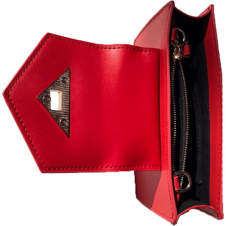 Red Modern Box Bag With Removable Pouch, Modern Red Box Bag With Removable Pouch, Modern Red Square Box Bag, Modern Red Crossbody Flap Bag, Modern Rectangular Clutch With Adjustable Strap, Trendy Leather Rectangular Clutch, Trendy Rectangular Leather Clutch, Modern Rectangular Flap Bag For Party, Modern Red Leather Clutch