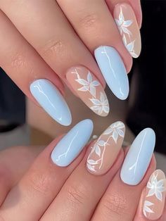 April Nails, Cute Simple Nails, Nagel Tips, Summery Nails, Blue Nail Designs, Nails 2024, 2024 Trends, Spring Fling, Cute Nail Designs