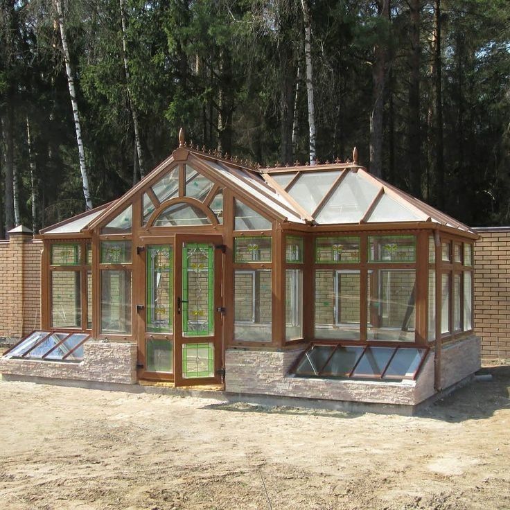 a small house in the middle of a forest