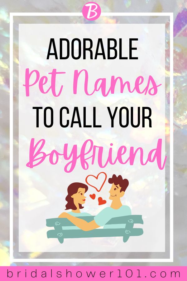 the words adorable pet names to call your boyfriend