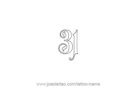 the number thirteen is shown in this handwritten font, and it appears to be made from