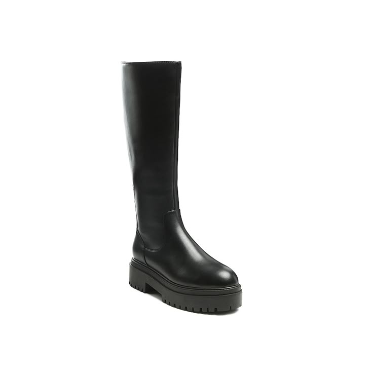 London Rag-Axle Boot Get all polished and cozy this winter sporting the Axle snow boot by London Rag. The knee-high boot comes constructed with top quality vegan leather and platform lug sole with addition block heel for reliable support. Winter Knee-high Platform Boots With Lug Sole, Knee-high Platform Boots With Lug Sole For Work, Knee-high Platform Boots With Lug Sole For Streetwear, Winter Boots With Chunky Platform And Wide Calf, Winter Wide Calf Chunky Platform Boots, Winter Knee-high Boots With Lug Sole For Workwear, Casual Knee-high Boots With Lug Sole For Fall, Winter Workwear Knee-high Boots With Lug Sole, Winter Knee-high Combat Boots With Lug Sole