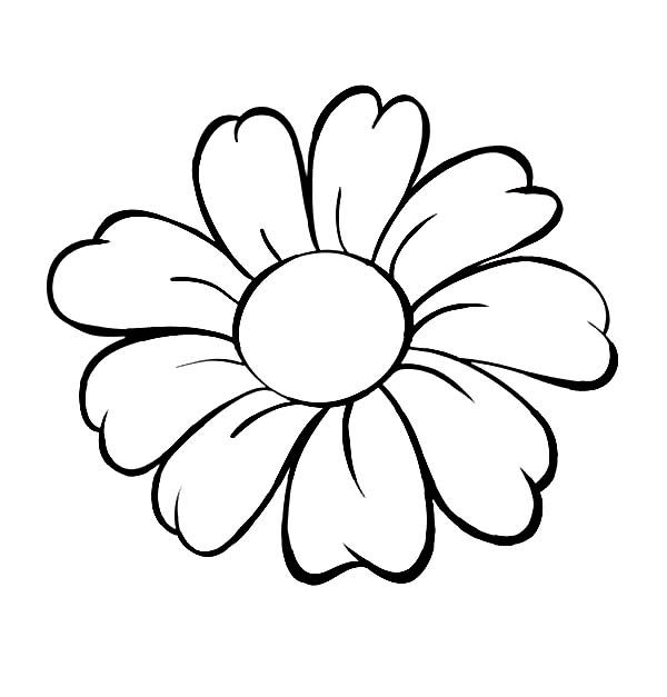 a flower that is drawn in black and white with the petals facing upward to the left