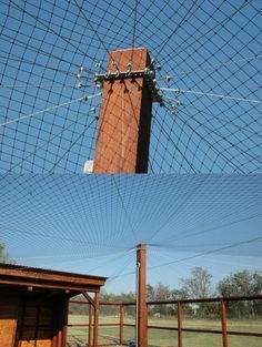 a wooden structure with wires attached to it