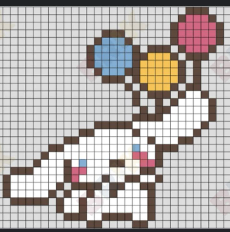 a cross stitch pattern with a dog on it