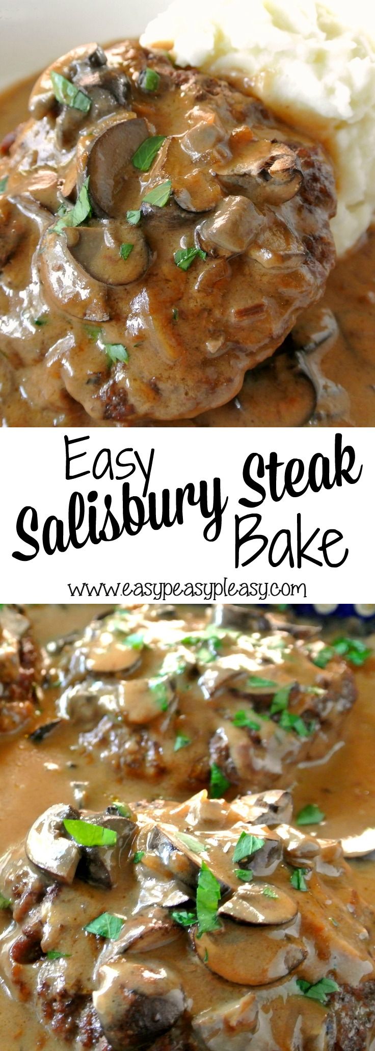 an easy steak and gravy bake with mashed potatoes